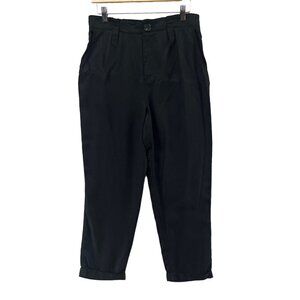 Skies Are Blue Anthropologie Pants Womens Black High Rise Lyocell Slacks Size L